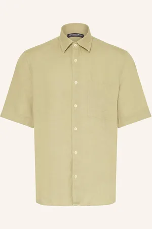 Marc O’ Polo Kurzarm-Hemd Regular Fit Aus Leinen gruen