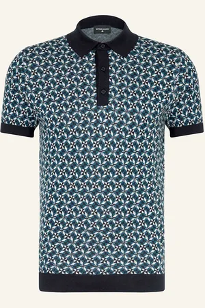 Strellson Strick-Poloshirt Kito blau