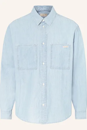Calvin Klein Hemd Comfort Fit In Jeansoptik blau