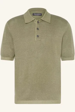 Marc O’ Polo Strick-Poloshirt Regular Fit gruen