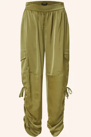 AllSaints Cargohose Kaye Aus Satin gruen