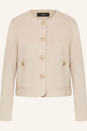 arma leder Jacke grau