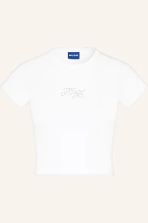 Hugo Blue Cropped-Shirt Dome