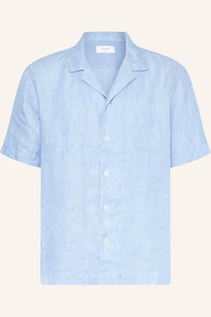 Eton Resorthemd Comfort Fit Aus Leinen blau
