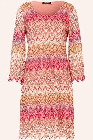 Ana Alcazar Häkelkleid Mit Glitzergarn rosa