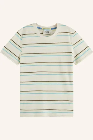 Scotch&Soda T-Shirt Mit Leinen weiss