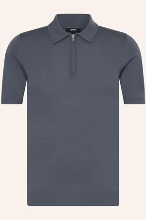 Reiss Strick-Poloshirt Maxwell Aus Merinowolle blau