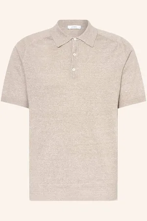 Eton Strick-Poloshirt Mit Leinen