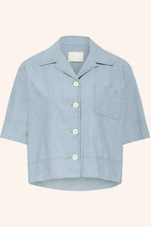 Circolo Bluse In Jeansoptik blau