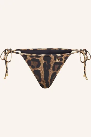 Dolce & Gabbana Triangel-Bikini-Hose Leo New braun