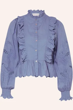 Neo Noir Bluse Petrine Mit Lochspitze Und Rüschen