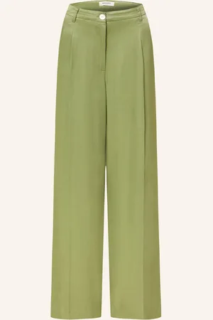 beaumont Marlenehose James Aus Satin gruen