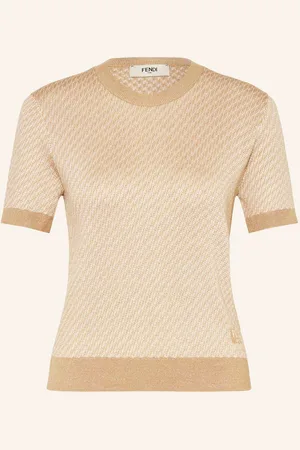 Fendi Strickshirt Mit Seide braun