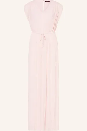 Comma, Jumpsuit Mit Plissees rosa