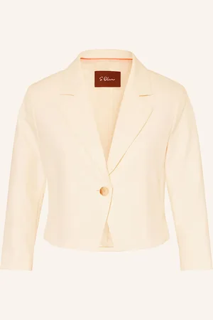 QS by s.Oliver Cropped-Blazer Mit 3/4-Arm weiss