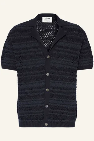 Drykorn Strick-Resorthemd Ray Comfort Fit blau