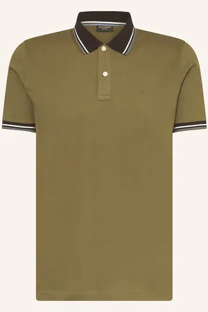 Olymp Piqué-Poloshirt Casual Fit gruen