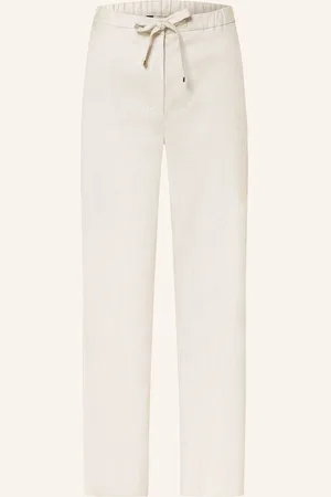 Max Mara Marlenehose America Mit Leinen beige