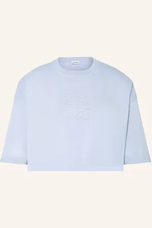 Loewe Cropped-Shirt blau