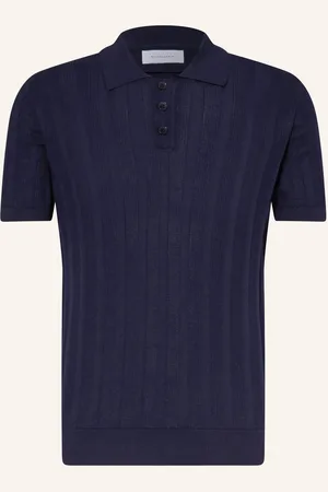 Baldessarini Strick-Poloshirt blau