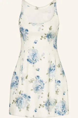FAITHFULL THE BRAND Cocktailkleid Sanne Aus Leinen blau