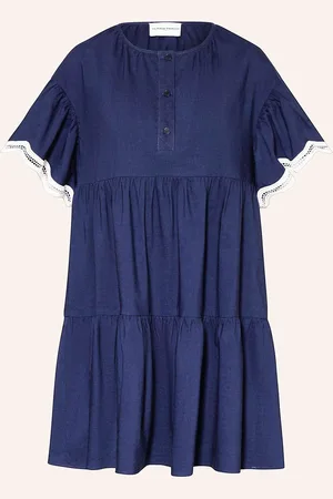 Claudie Pierlot Kleid Mit Leinen blau