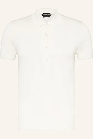 Tom Ford Jersey-Poloshirt Mit Seide weiss