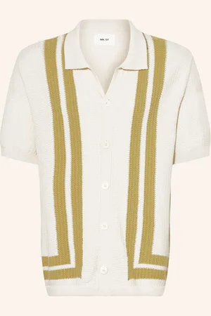 NN.07 Strickhemd Ares Comfort Fit weiss