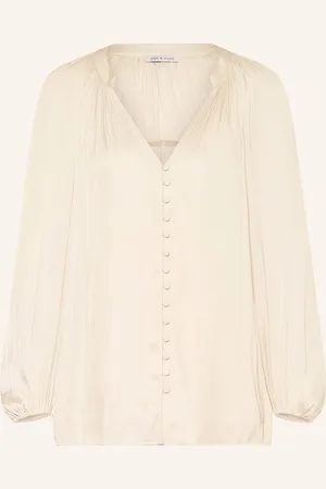 Mrs & HUGS Satinbluse beige