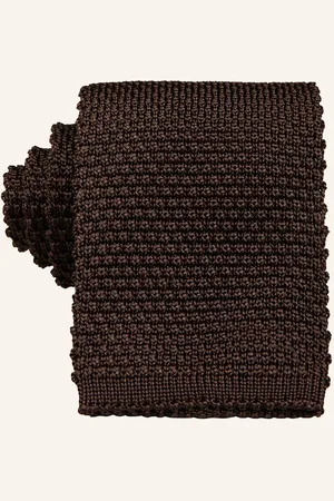 Brunello Cucinelli Strick-Krawatte braun