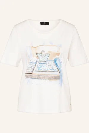 monari T-Shirt Mit Schmucksteinen weiss