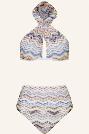 Missoni Neckholder-Bikini Mit Glitzergarn blau