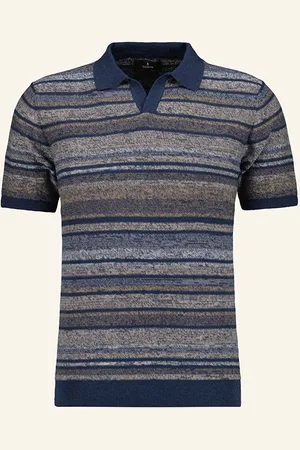 Ragman Strick-Poloshirt blau