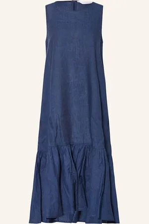 Robert Friedman Leinenkleid blau