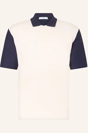 Palmes Poloshirt Textured Zip Polo blau