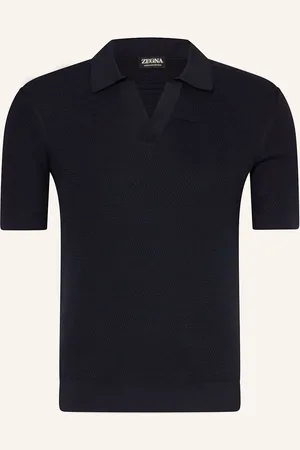 Ermenegildo Zegna Strick-Poloshirt blau