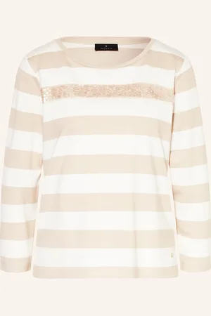monari Longsleeve Mit Pailletten beige