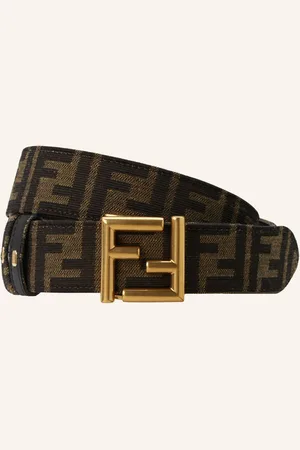 Fendi Ledergürtel Zum Wenden schwarz