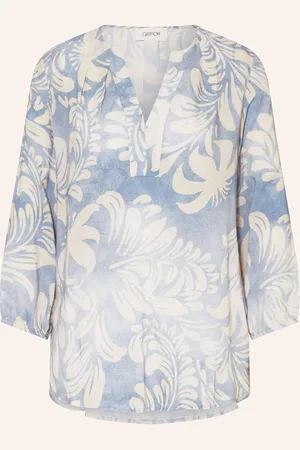 Cartoon Blusenshirt Mit 3/4-Arm blau