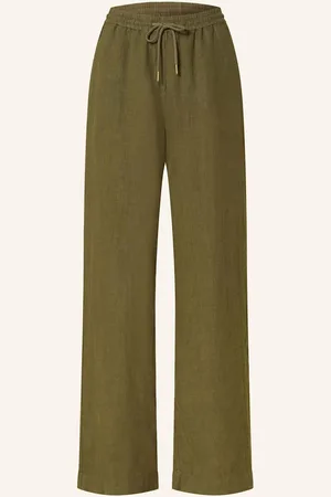 Riani Marlenehose Aus Leinen gruen