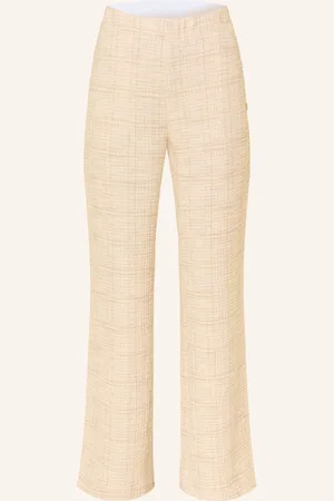 QS by s.Oliver Marlenehose Aus Bouclé beige