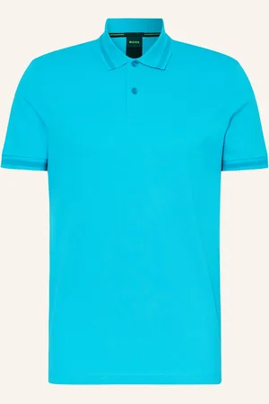HUGO BOSS Piqué-Poloshirt Pio Regular Fit blau