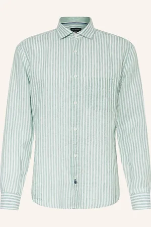 Olymp Leinenhemd Casual Regular Fit gruen