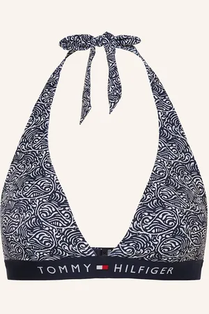 Tommy Hilfiger Neckholder-Bikini-Top blau