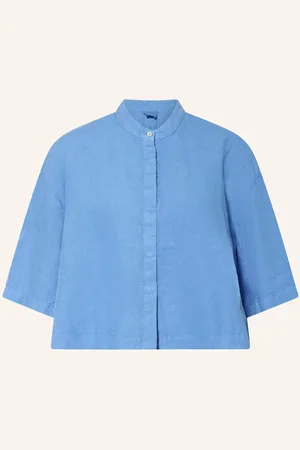 120% Lino Leinenbluse Mit 3/4-Arm