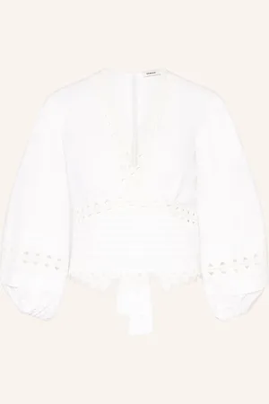 Sandro Cropped-Blusenshirt Mit Spitze