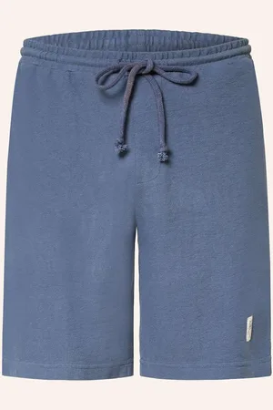 Knowledge Cotton Apparal Jerseyshorts Fig Loose Fit blau