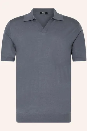 Reiss Strick-Poloshirt Aus Merinowolle blau