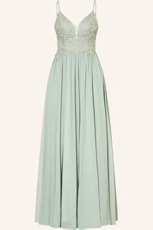 hey kyla Abendkleid Mit Spitze Und Schmuckperlen gruen