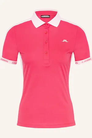 J Lindeberg Funktions-Poloshirt rot